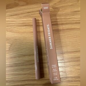 SUMMER FRIDAYS Flushed Lip Stain Lip Tint Color: Almond - soft neutral brown NIB